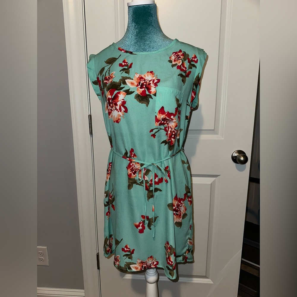 Mint floral Dress 👗✨